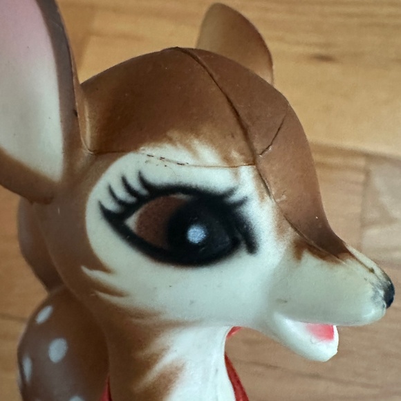 Vintage Bambi Deer Buck Hard Plastic Figure Bell Made in Hong Kong - Picture 6 of 16